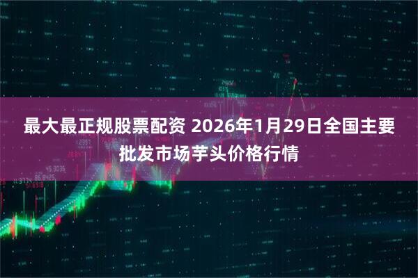 最大最正规股票配资 2026年1月29日全国主要批发市场芋头价格行情
